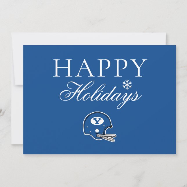 BYU Football Helmet Holiday Card (Front)