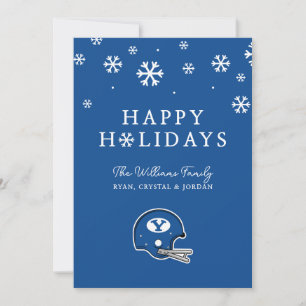 BYU Football Helmet Holiday Card