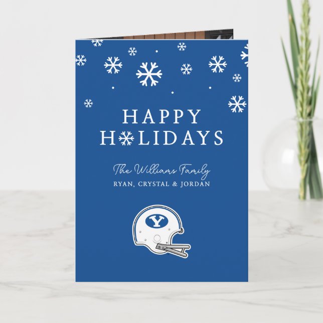 BYU | Football Helmet Holiday Card (Front)