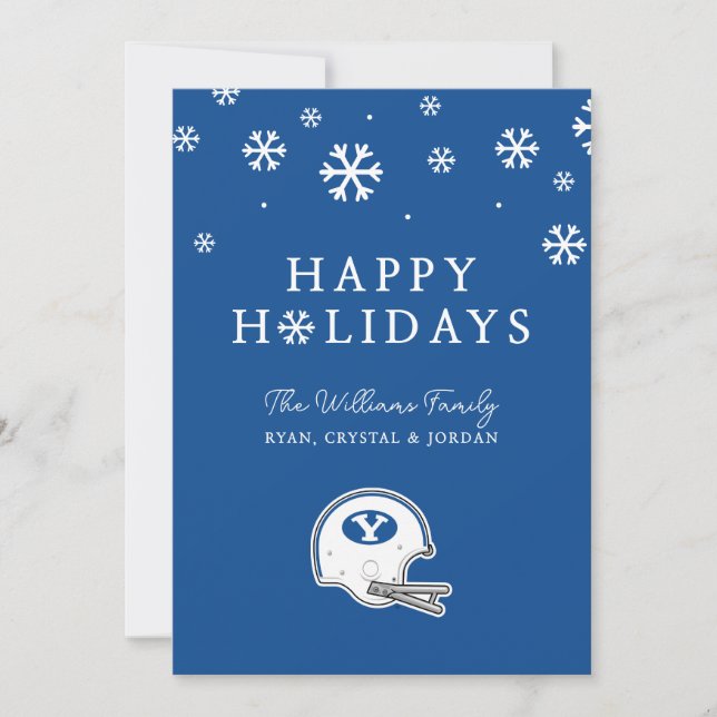 BYU | Football Helmet Holiday Card (Front)