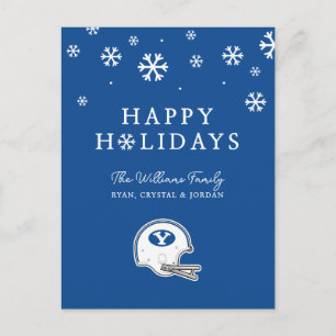 BYU Football Helmet Holiday Postcard