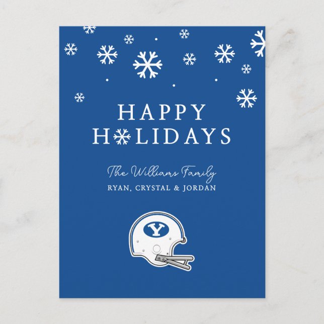 BYU | Football Helmet Holiday Postcard (Front)