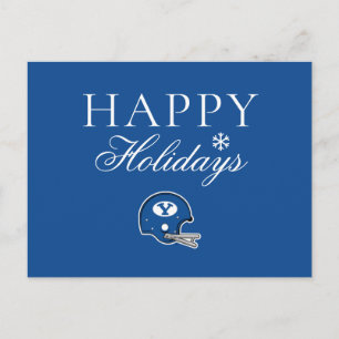 BYU Football Helmet Holiday Postcard