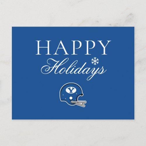 BYU Football Helmet Holiday Postcard