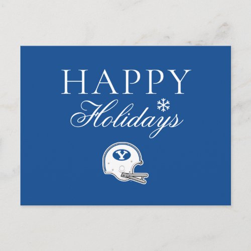 BYU  Football Helmet Holiday Postcard