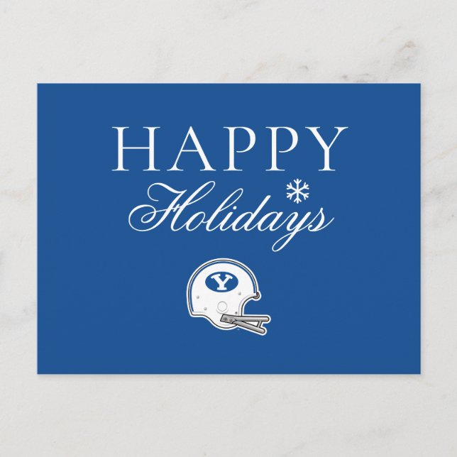 BYU | Football Helmet Holiday Postcard (Front)