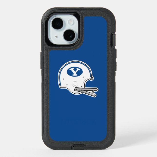 BYU | Football Helmet iPhone 15 Case (Back)