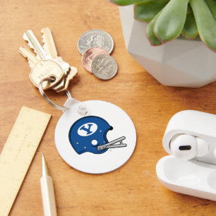 BYU Football Helmet Keychain