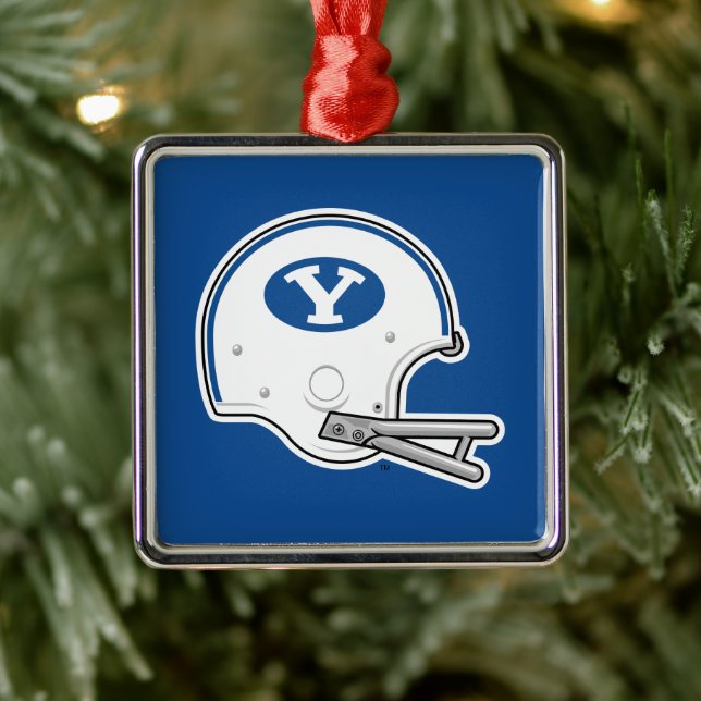 BYU | Football Helmet Metal Ornament (Tree)