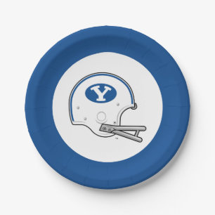 BYU Football Helmet Paper Plates