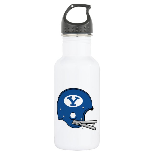 BYU Football Helmet Stainless Steel Water Bottle (Front)