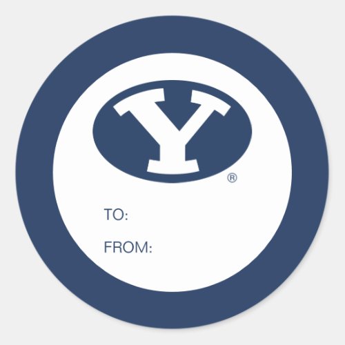 BYU Graduate Classic Round Sticker