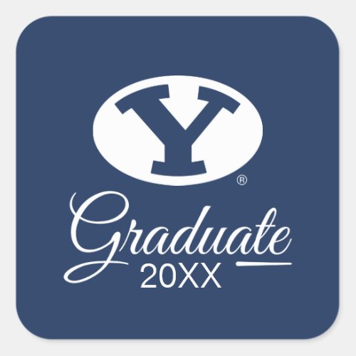BYU Graduate Square Sticker