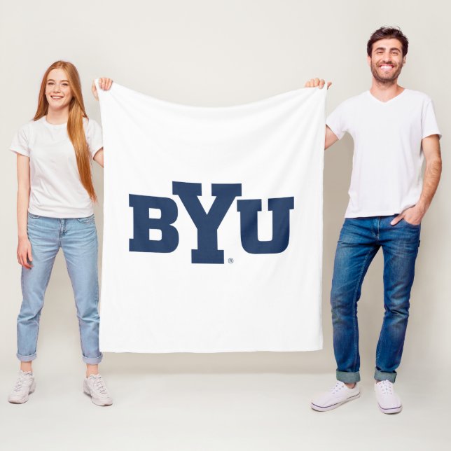 BYU Logo Fleece Blanket (In Situ)