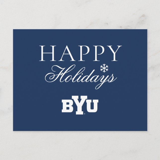 BYU Logo Holiday Postcard (Front)