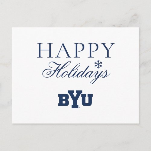 BYU Logo Holiday Postcard