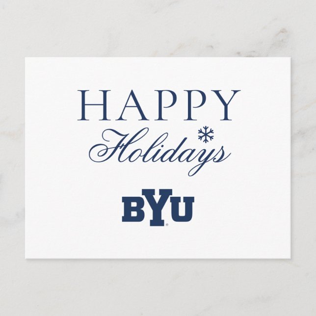 BYU Logo Holiday Postcard (Front)