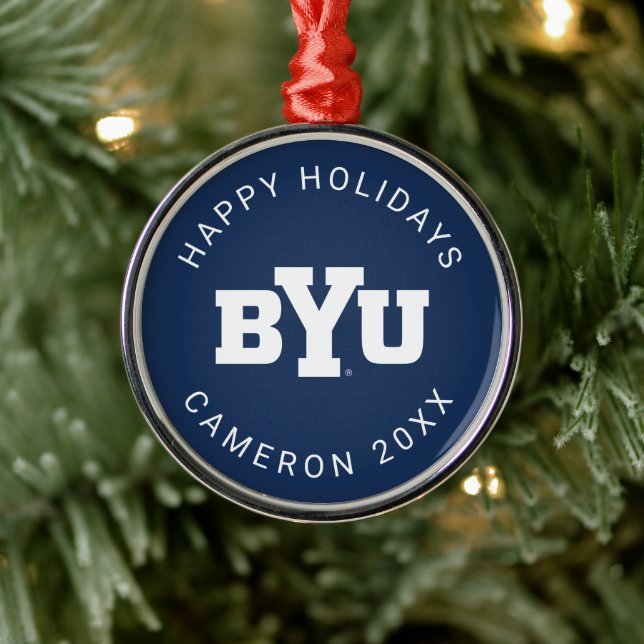 BYU Logo Metal Ornament (Tree)