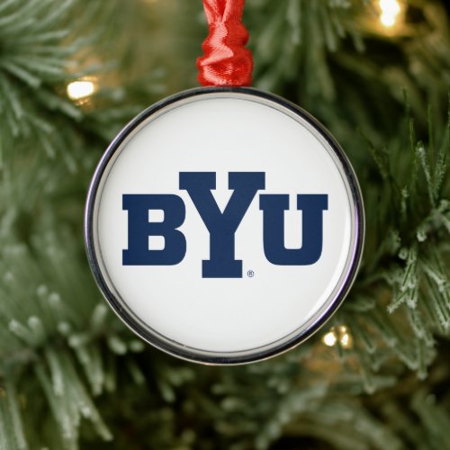 BYU Logo Metal Ornament