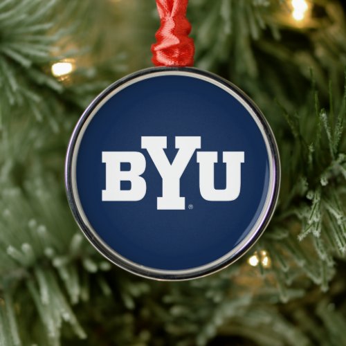 BYU Logo Metal Ornament