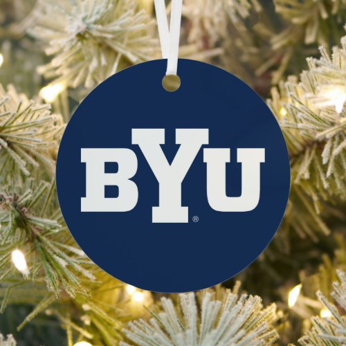 BYU Logo Metal Ornament