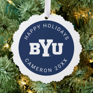 BYU Logo Ornament Card