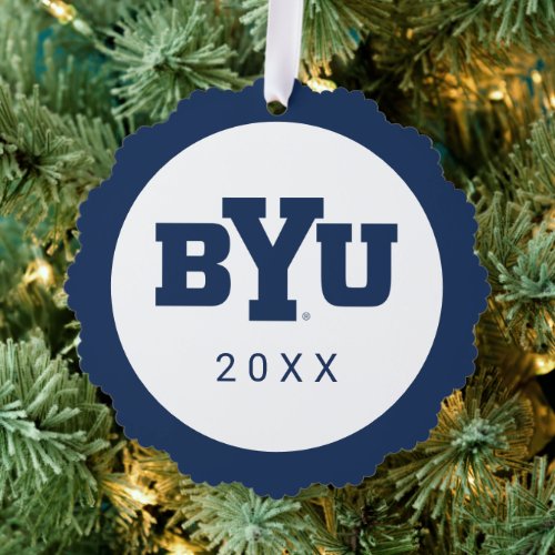 BYU Logo Ornament Card
