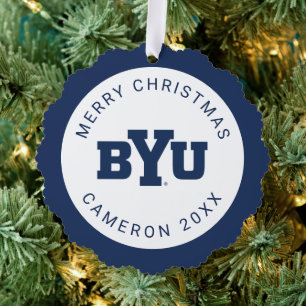 BYU Logo Ornament Card