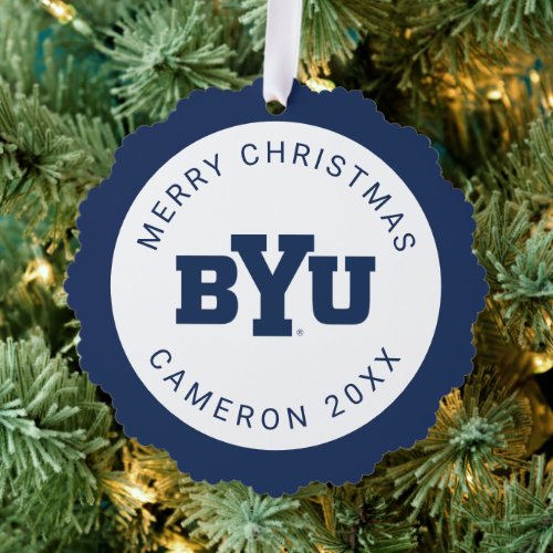 BYU Logo Ornament Card