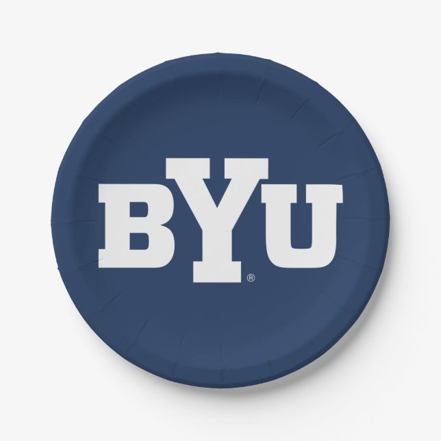 BYU Logo Paper Plates (Front)