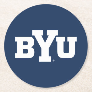 BYU Logo Round Paper Coaster