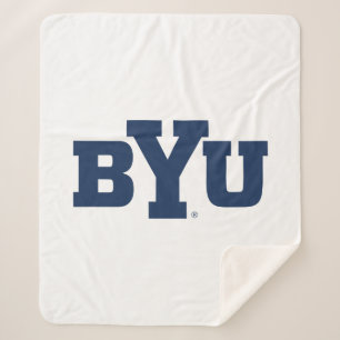 BYU Logo Sherpa Blanket