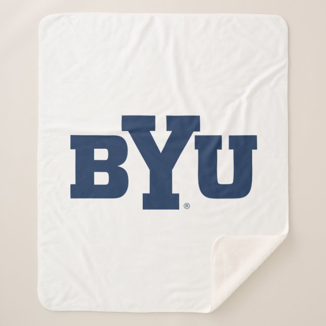 BYU Logo Sherpa Blanket (Front)