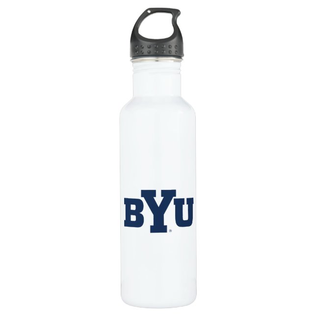 BYU Logo Stainless Steel Water Bottle (Front)