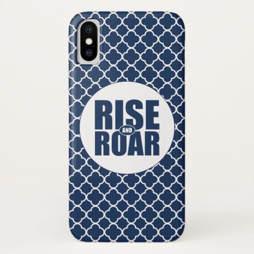 BYU Rise and Roar  Quatrefoil Pattern iPhone X Case