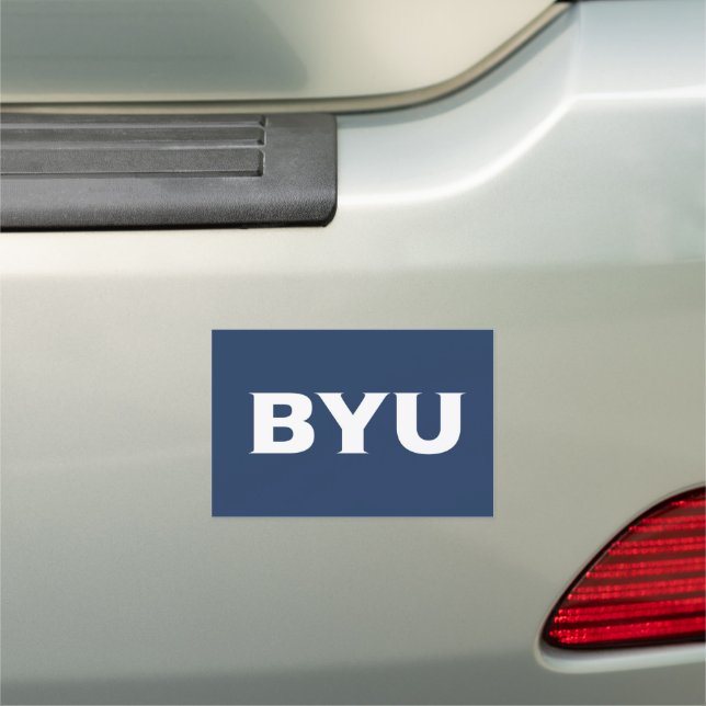 BYU Text Logo Car Magnet (In Situ)