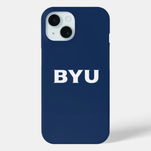 BYU Text Logo iPhone 15 Case