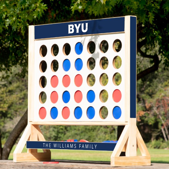 BYU Text Logo Fast Four (Lawn)