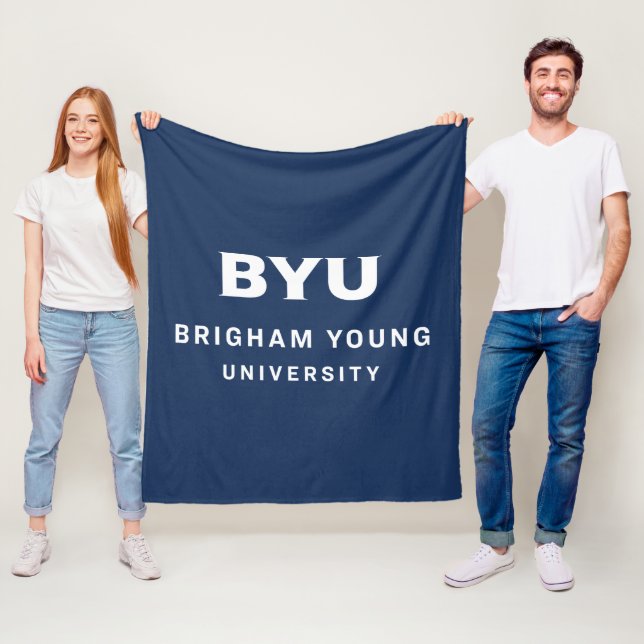 BYU Text Logo Fleece Blanket (In Situ)