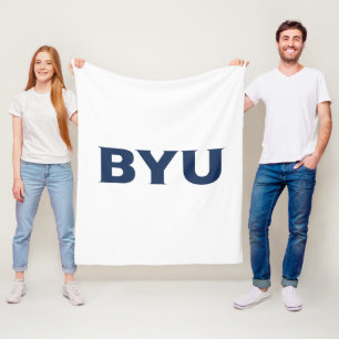 BYU Text Logo Fleece Blanket