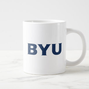 BYU Text Logo Giant Coffee Mug