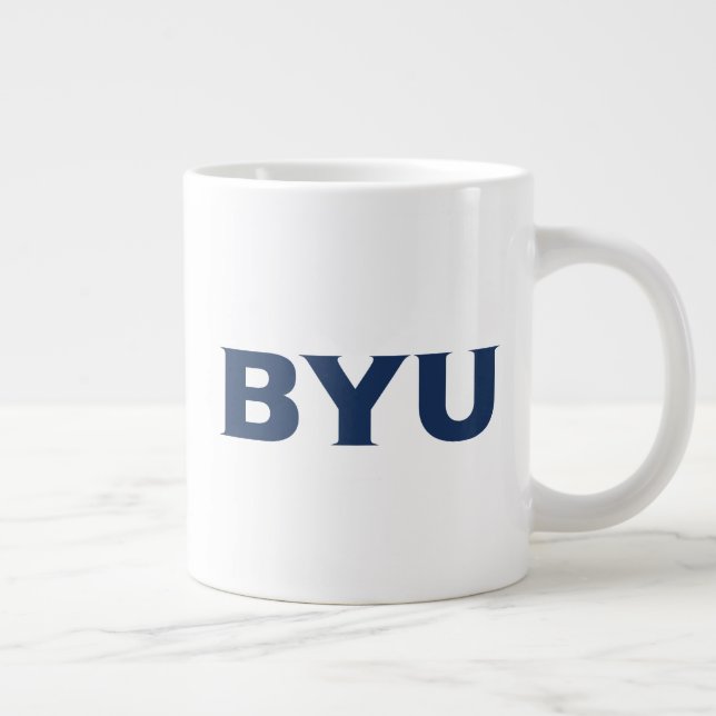 BYU Text Logo Giant Coffee Mug (Right)