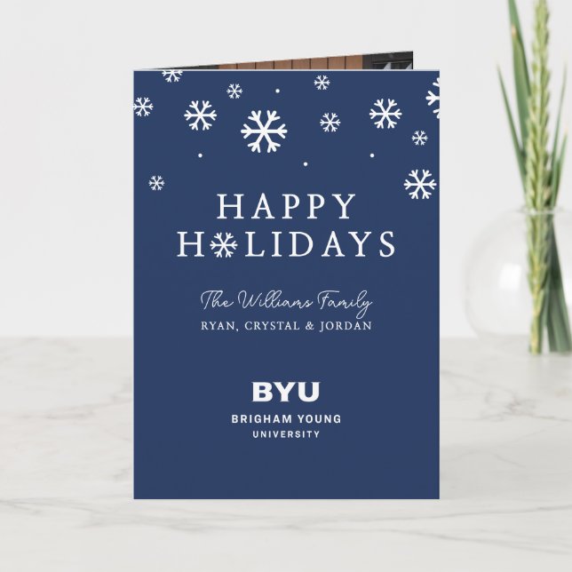 BYU Text Logo Holiday Card (Front)