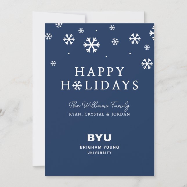 BYU Text Logo Holiday Card (Front)