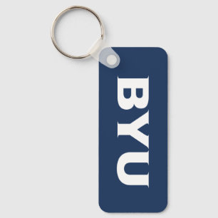 BYU Text Logo Keychain