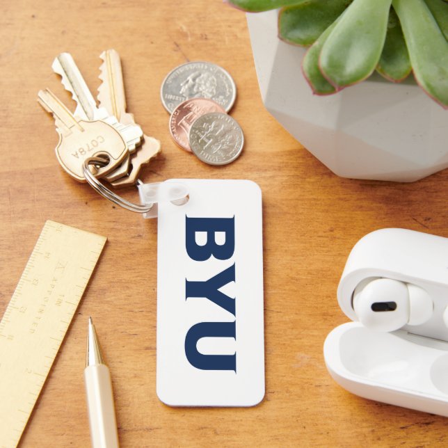 BYU Text Logo Keychain (Desk)