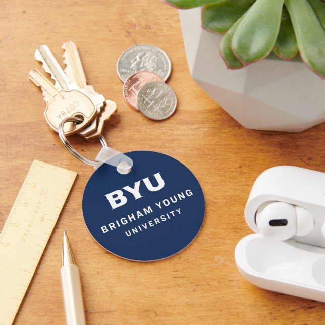 BYU Text Logo Keychain (Desk)
