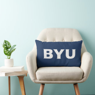 BYU Text Logo Lumbar Pillow