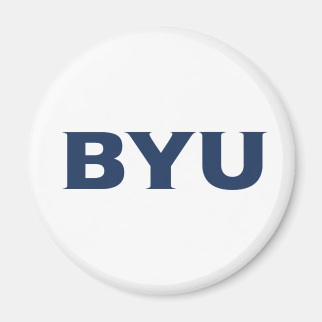 BYU Text Logo Magnet (Front)