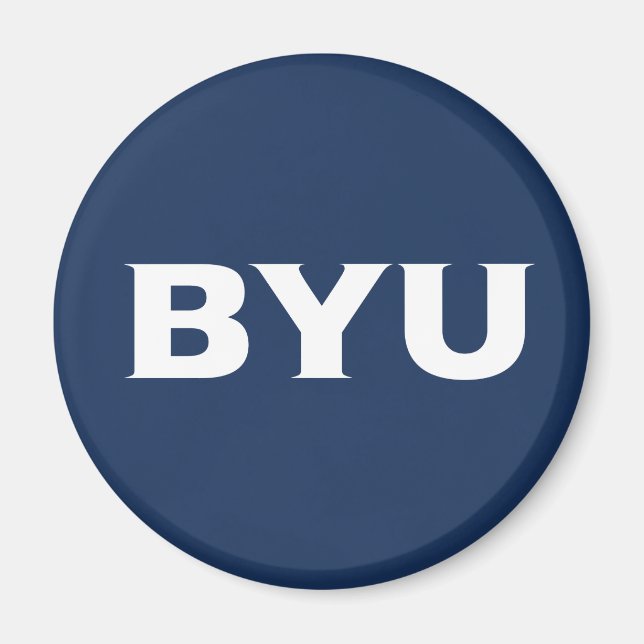 BYU Text Logo Magnet (Front)